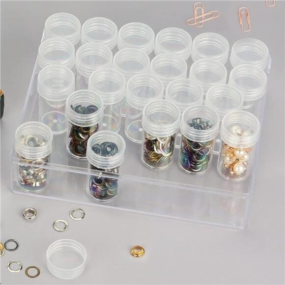Embroidery Diamond Storage Box, 30PCS Big Clear Plastic Bead Containers - Picture 5 of 7